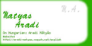 matyas aradi business card